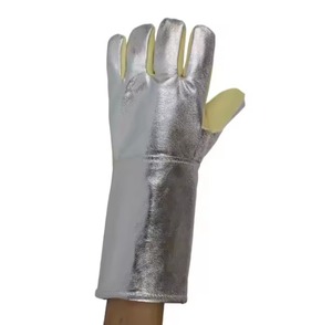 Gants de soudage en cuir de fibre de feuille d'aluminium résistant à la chaleur extrême - Product Image 5