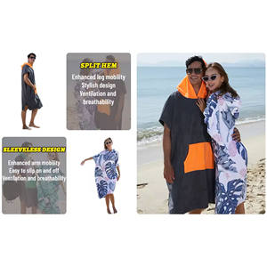 High Quality Dry Changing Robe With Fabric <b>Pocket</b> Original Factory Surf Poncho Hood for <b>Beach</b> Swim Outdoor Wholesale Available - Product Image 4