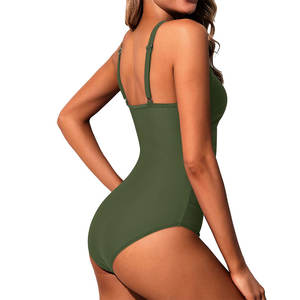 Maillot de bain de sport une pièce pour femme Maillot de bain imprimé Race Back Beach Wear Maillots de bain Plain - Product Image 2