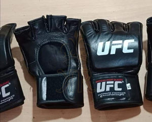 Gants de boxe de combat en cuir originaux de demi-doigt MMA professionnels gants d'entraînement d'arts martiaux mixtes - Product Image 3
