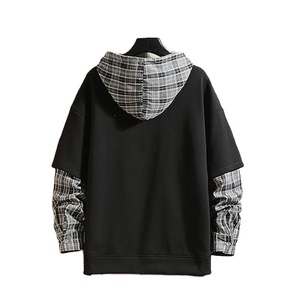 Sweat à capuche brodé de haute qualité pour homme, style color block, coupe classique, streetwear décontracté - Product Image 2
