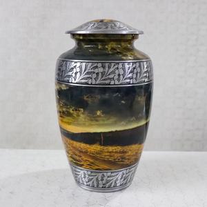 Hot Sale <b>Urns</b> High Quality Picture Printed Aluminum Adult Cremation <b>Urns</b> <b>for</b> Human <b>Ashes</b> Funeral Supplies at Wholesale Price - Product Image 1