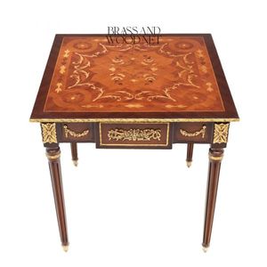 ชุดโต๊ะกาแฟไม้ฝังลายคลาสสิกสุดหรู - Product Image 4