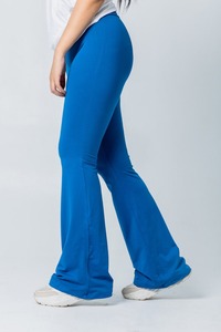 Pantalons de yoga pour femmes en gros personnalisés, taille haute, croisés, longueur complète, évasés, sexy, pour la salle de sport, leggings de fitness - Product Image 4