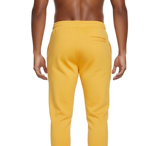 Pantalon de jogging jaune en tissu de coton durable pour hommes, pantalon de survêtement pour la maison et l'extérieur - Product Image 4