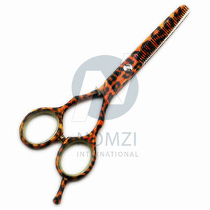 Juego de tijeras de corte de pelo de peluquero de grano de leopardo de acero inoxidable 5,5 6 pulgadas profesional al por mayor - Product Image 3