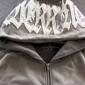 Chándales bordados de angustia de diseño personalizado en diferentes colores Chándales bordados de angustia de gran tamaño - Product Image 5