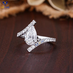 Anillo de oro blanco con diamantes tallados en PerA TDW 2,67 de Lab-Stone / Shine con un color de diamantes/ - Product Image 2