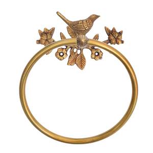 Anneau porte-serviette mural en laiton bronze avec motif oiseau, moderne, pour salle de bain - Product Image 1