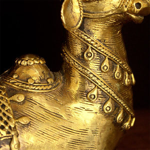 Fait à la main écologique Dhokra Art Nandi Idol Metal Caractéristique pour les occasions de Diwali - Product Image 6