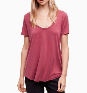 Camisetas blancas informales para mujer, ropa con cuello de pico profundo, Diseño Internacional, 100% algodón, venta al por mayor - Product Image 6