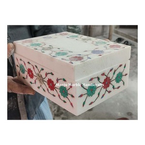 Luxurious Design Best Handmade Marble Inlaid <b>Box</b> With Mother Of Pearl Handmade Art For Home Decoration And Jewelry Gifts Item - Product Image 4
