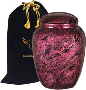 Urna de Cremación de Fibra de Vidrio, Urna para Adultos con Diseño Marmoleado, Urna Funeraria Ligera Hecha a Mano para Cenizas, Gran Oferta con Bolsa de Terciopelo Gratis - Product Image 2