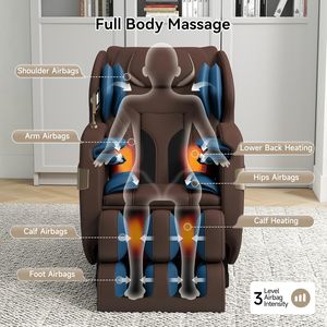 Sillón de Masaje Multifuncional de Hidroterapia de Gravedad Cero con Bolsa de Aire de Seguridad, Calentamiento de Puntos de Presión, Reclinable Portátil para Todo el Cuerpo - Product Image 6