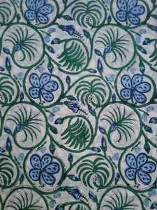 Hermoso estampado Floral azul, 5 yardas, tela de algodón estampada, sudadera para niño, cortinas, cera Natural, Material para hacer vestidos estampados - Product Image 3