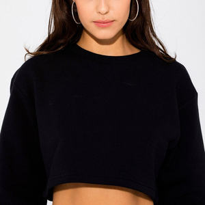 Custom <b>Women</b> Crop <b>Top</b> Hoodie Casual <b>Women's</b> Hoodies & Sweatshirts Pullover Cropped Oversize Hoodie for Woman - Product Image 3