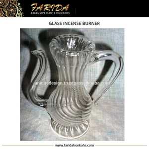 Brûleur à huile en verre soufflé à la main égyptien de haute qualité avec décoration en or 24 carats Four d'aromathérapie - Product Image 4