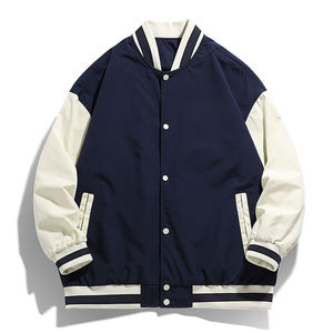 Chaquetas de Béisbol con Logotipo Personalizado, Chaqueta Universitaria de Invierno para Hombre de Talla Grande, Transpirable, de Piel de Oveja y Algodón Elástico - Product Image 5