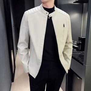 Vestes à fermeture éclair pour hommes de qualité supérieure, vente en gros, col élégant, veste en cuir PU tendance pour hommes, fabricant de vestes pour hommes sur mesure - Product Image 1