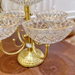 Bol décoratif en verre et métal luxueux, parfait pour les cadeaux, les occasions spéciales, l'affichage, la décoration de table, centre de table, décoration de luxe - Product Image 2