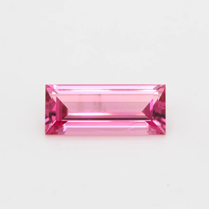 Tourmaline rose cultivée en laboratoire Baguette Rectangle en forme d'octogone Pierre précieuse libre Formes personnalisées synthétiques 3x6mm à 20x30mm - Product Image 3