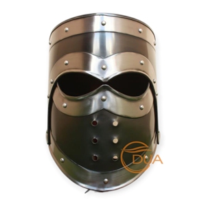 Casque Edward Darkened une armure moderne élégante Casque en fer de style médiéval avec technique polie d'impression UV - Product Image 3