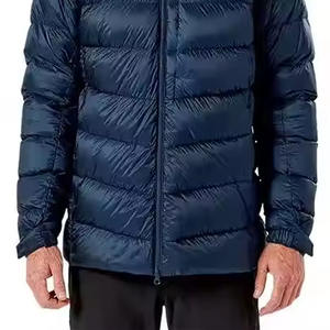 Custom Printed <b>Winter</b> Puffer Jacket Stand <b>Warm</b> Windproof Hoodie Zipper Closure Casual Insulated Jacket Woven Techniques Feather - Product Image 5