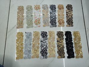 Tissu en dentelle brodée de haute qualité pour robes de mariée, tissu en dentelle brodée africaine avec motif floral, broderie de luxe - Product Image 5