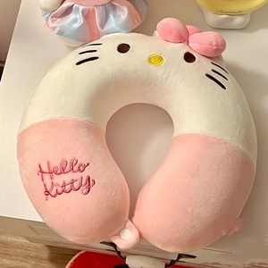 Oreiller de voyage doux <span class=keywords><strong>Halo</strong></span> Kitty, oreiller de cou en forme de U pratique, oreiller de colonne cervicale de voiture d'avion de sommeil, - Product Image 4