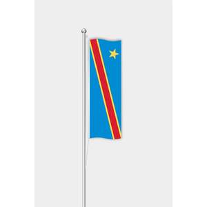 Bandera Personalizable de la República Democrática del Congo, Impresión Digital, Algodón, Nailon, Plástico, Seda, Estilo Vertical para Exteriores - Product Image 2