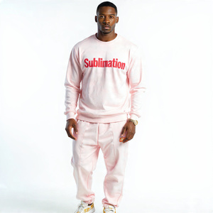 100% algodón poliéster camiseta chándal hombres verano Tie Dye sublimación camiseta pantalón dos piezas conjunto manga larga Camiseta Top hombres - Product Image 3