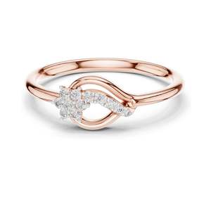 0.101 CT Lab-Grown Diamond <b>Wave</b> <b>Ring</b> for Women VVS-VS EF Clarity 18KT, 14KT, 10KT Gold & 925 <b>Silver</b> Rose, Yellow, White - Product Image 2