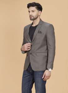 Vente en gros de blazers pour hommes en brun foncé, coupe moderne et ajustée, pour les occasions formelles, disponibles au prix direct d'usine - Product Image 2