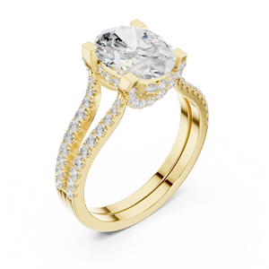 10K Colo Moissanite Anillo Solitario para Boda - Product Image 6