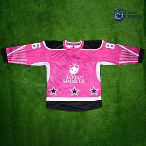 Jersey de Hockey sobre Hielo Deportivo de Poliéster Transpirable, Ligero, Duradero, de Alta Calidad, con Nombre y Número Personalizados, del Mejor Proveedor - Product Image 1