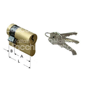 DEMI CYLINDRE en forme C2000 Came réglable Laiton satiné - Product Image 1