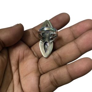 แหวนแต่งงานอัญมณีสีเงินแท้สำหรับผู้หญิงขายส่งเป็น925อัญมณีสีฟ้าและพลอยมูนสโตนตัดตามธรรมชาติ - Product Image 3