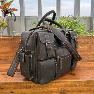 กระเป๋าหนังวัวแท้วินเทจแบบสั่งทำใหม่กระเป๋าสะพายข้างแบบพาดลำตัวกระเป๋าข้างสำหรับผู้ชายหนังแท้แบบหนังรถจักรยานยนต์ - Product Image 5