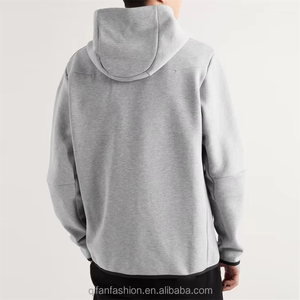 Custom Arm Pocket Soft Shell Tech Fleece Slim Fit Workout Gym Sports Running Hoodie for Men Autumn - Product Image 6