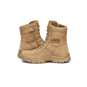 Nouvelles chaussures tactiques en cuir respirantes de sécurité élégantes et personnalisées avec logo pour hommes - Product Image 1