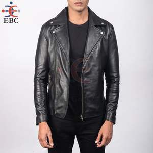 Chaqueta de Motociclista de Cuero Genuino para Hombre, de Alta Calidad, Ligera, Ecológica, Resistente al Viento, Mangas Largas, Más Vendida - Product Image 6