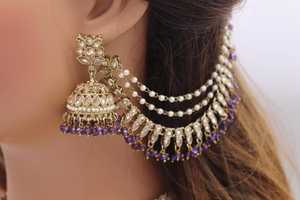 Luxury Gold Plated <b>Crystal</b> Rhinestone Flower Necklace and <b>Earring</b> Sets for Women and Girls for Weddings and Parties - Product Image 2