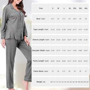 Ensemble de pyjama doux classique long confort pour femmes deux pièces ODM Homewear taille élastique boutonné cordon de serrage avec caractère - Product Image 2