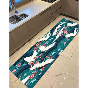 Tapis tendance avec des grappes de grues japonaises, motif animalier, cadeau pour demoiselle d'honneur, tapis imprimé de luxe, tapis en chenille - Product Image 3