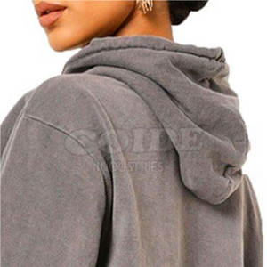 Sudadera con capucha informal de gran tamaño con hombros caídos, Top corto de algodón 100%, sudaderas con capucha de gimnasio para mujer - Product Image 6