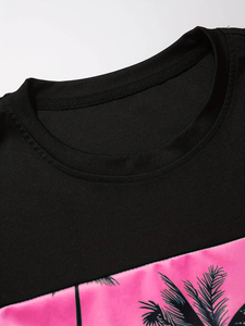 2025 OEM Conjuntos de ropa para hombres Alta calidad 100% Algodón 280 Camiseta y pantalones cortos Camisa de verano lavada Conjunto corto - Product Image 2