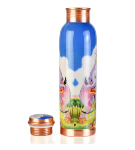 High Demanding Leak Proof Printed <b>Copper</b> <b>Bottle</b> Premium Quality Custom Printed Enamel Designer <b>Bottle</b> - Product Image 2
