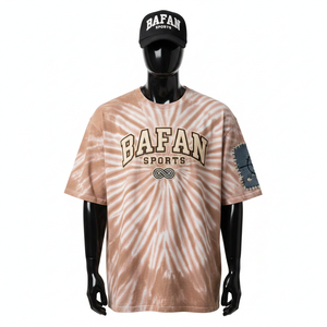 Camiseta de Hombre 100% Algodón, Lavado Ácido, Tela de Algodón Grueso 220 GSM, Color Marrón Vintage, Tinte Ácido, Logotipo Personalizado Bordado - Product Image 1