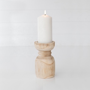 Bougeoir en bois de hêtre de haute qualité, chandelier décoratif artisanal en bois pour la décoration de la maison, fête de mariage - Product Image 4