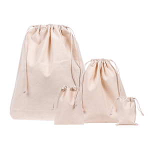 ถุงผ้าฝ้ายแบบมีเชือกผูกพร้อมหูหิ้วแบบเชือก รับทำแบรนด์ตามสั่ง - Product Image 2